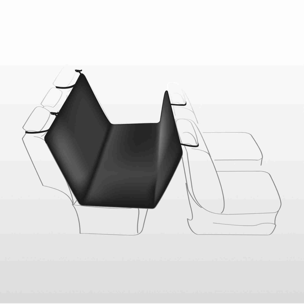 TRIXIE Couverture de coffre auto pour chiens 170x230 cm haut Noir