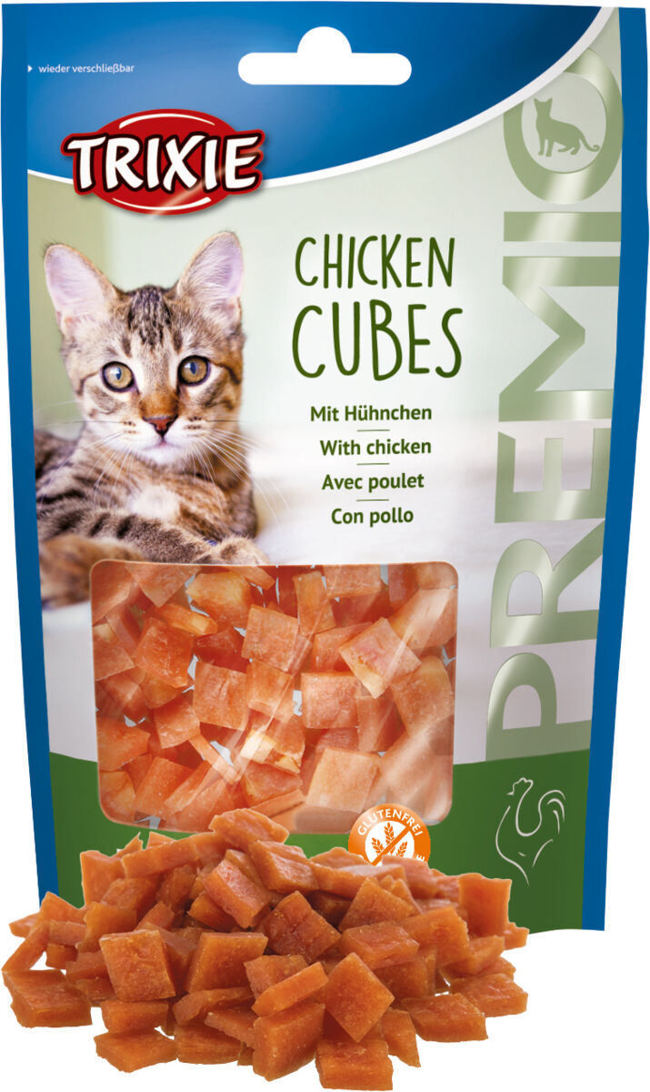 TRIXIE PREMIO Chicken Cubes for Cats, Treat, Snack