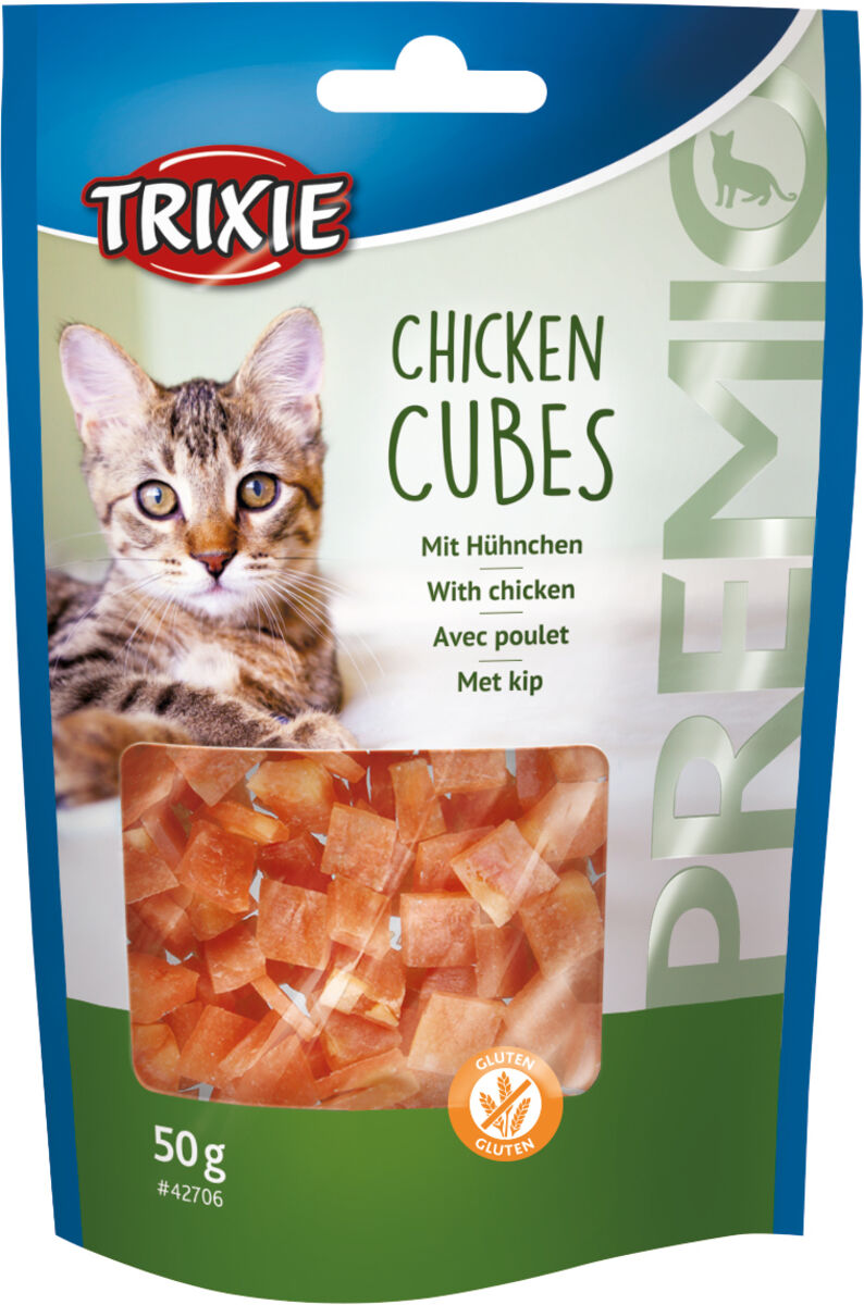 TRIXIE PREMIO Chicken Cubes for Cats, Treat, Snack