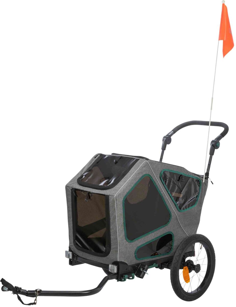 TRIXIE Fahrradanhnger fr Hunde  gefedert &amp; faltbar