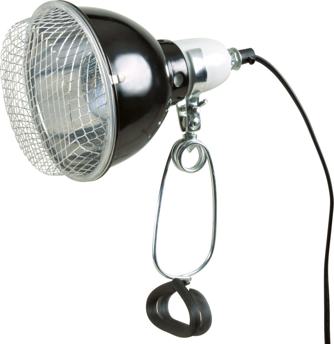 Lampe à pince à réflecteur OUTLET avec couvercle de protection en fil et  raccord en céramique