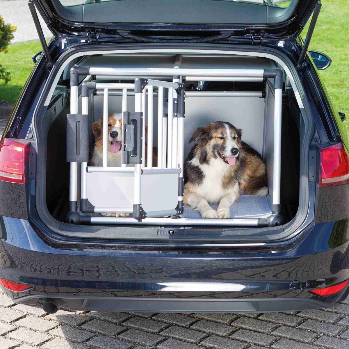 Cage de transport de voiture pour chien double aluminium Nobby Pet Nouveau  Design