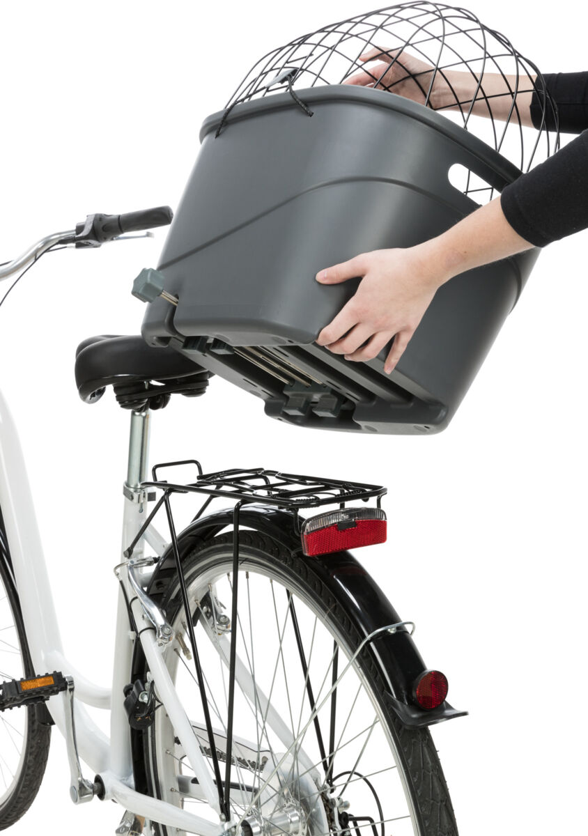 TRIXIE Hunde-Fahrradkorb für Gepäckträger aus Kunststoff
