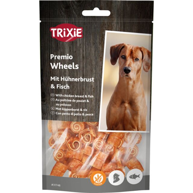 Wheels with chicken breast & fish