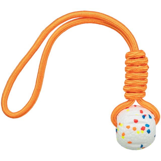 Dog toy Light & Strong Ball made of EPS with rope