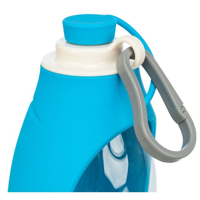 Trixie Trinkflasche Mit Napf 0,5 L – Praktischer Wasserspender Für Unterwegs, Mit Haken & Abnehmbarem Band