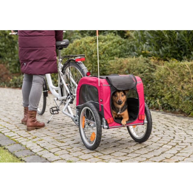 Fahrrad-Anhänger für Hunde Gr. S bis 15 kg, grau (99912794)