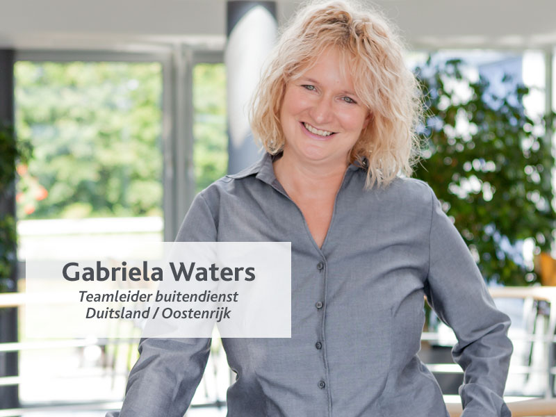 Portret van Gabriela Waters, Teamleider buitendienst Duitsland / Oostenrijk