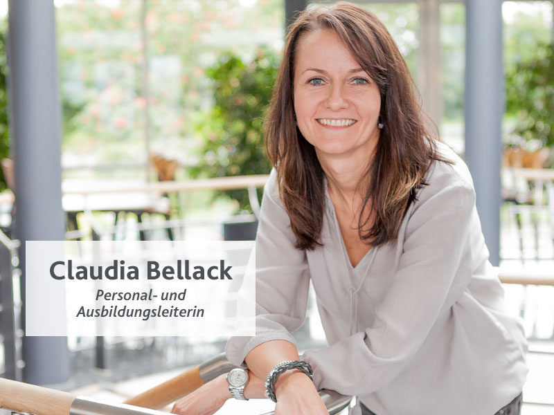 Porträt von Claudia Bellack, Personal- & Ausbildungsleiterin.