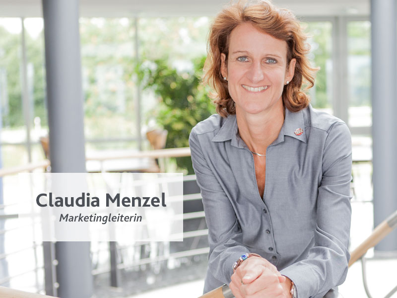 Porträt von Claudia Menzel, Marketingleiterin.