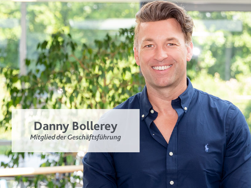 Porträt von Danny Bollerey, Mitglied der Geschäftsführung.