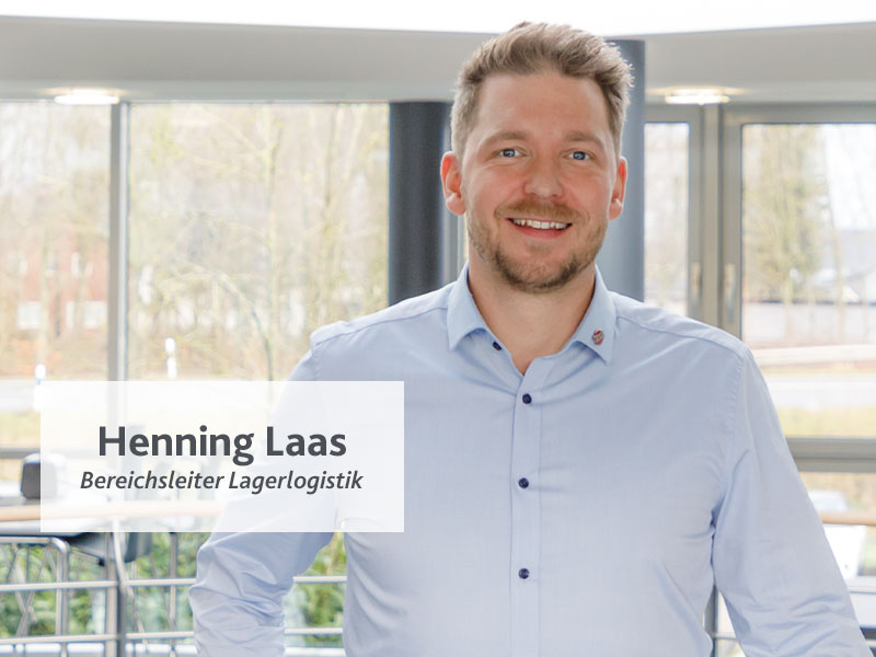 Porträt von Henning Laas, Bereichsleiter Lagerlogistik. 