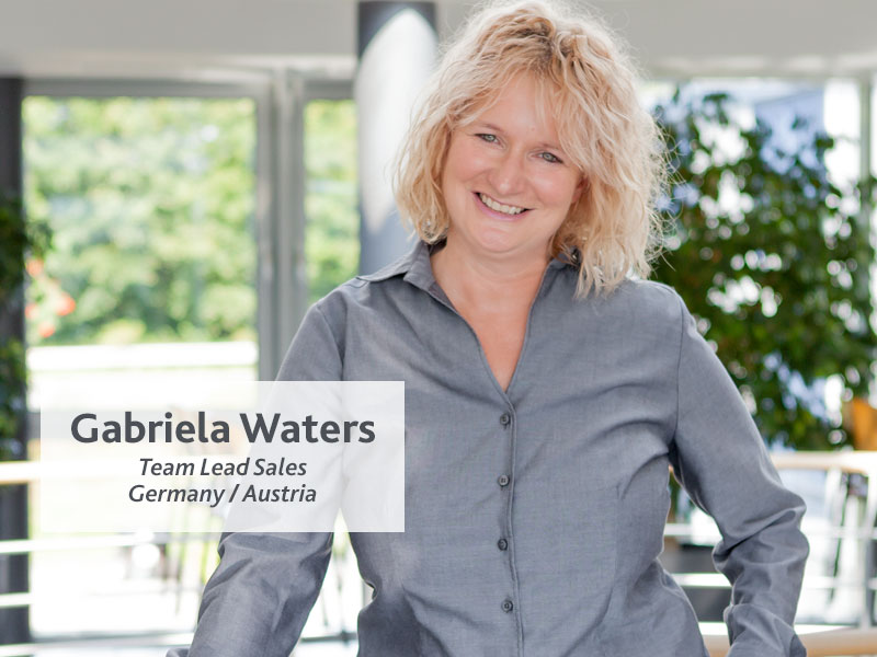 Portrait of Gabriela Waters, Team Leader Sales DE/AT.