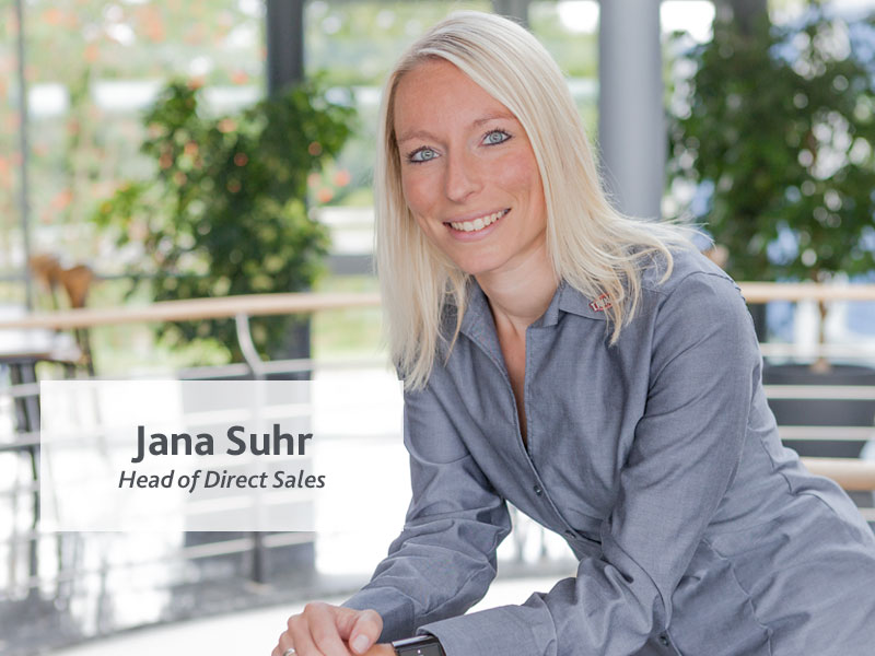 Portrait of Jana Suhr, Head of Direct Sales