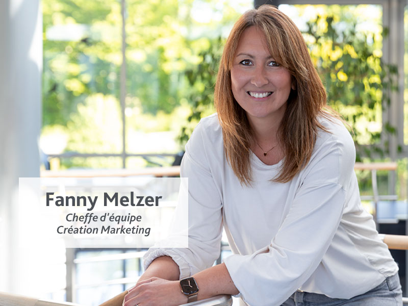 Portrait de Fanny Melzer, responsable de l’équipe création marketing