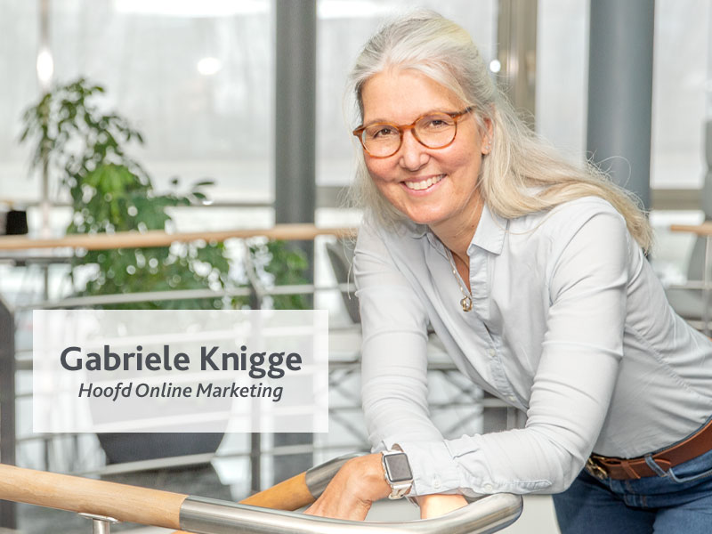 Portret van Gabriele Knigge, Hoofd Online Marketing