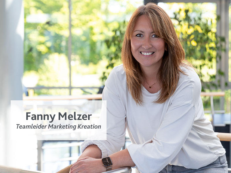 Portret van Fanny Melzer, teamleider marketingcreatie