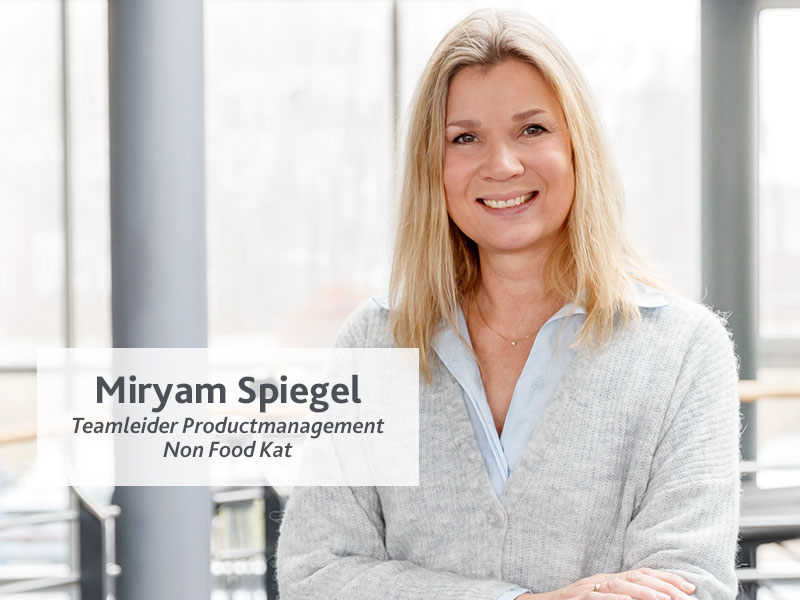 Portret van Miryam Spiegel, Teamleider Productmanagement Non-Food Kat