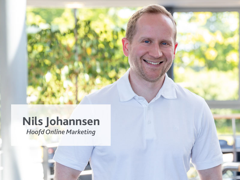 Portret van Nils Johannsen, hoofd online marketing