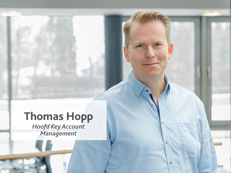 Portret van Thomas Hopp, Hoofd Key Account Management.