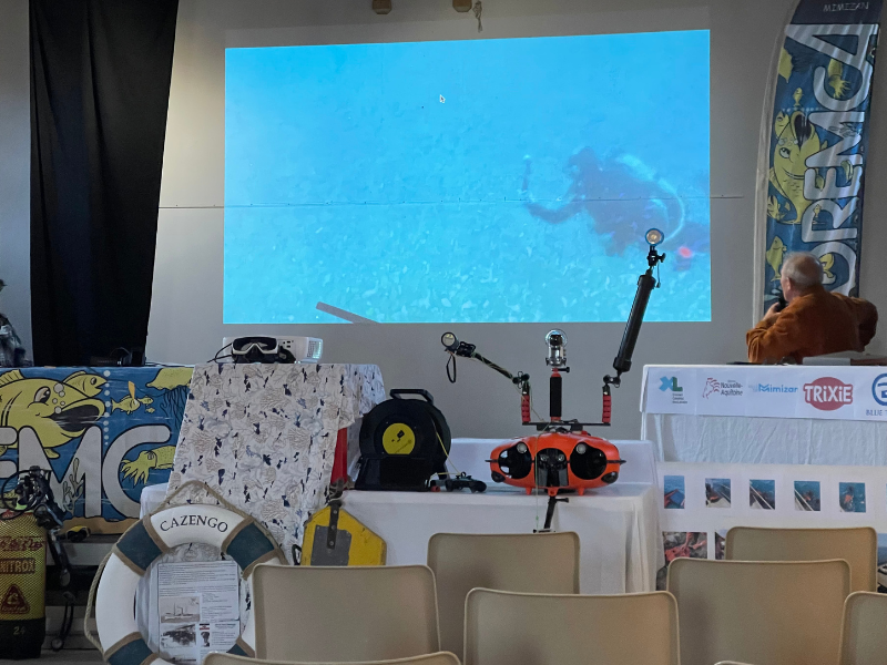 ADREMCA presentation on a projection screen during a training session.